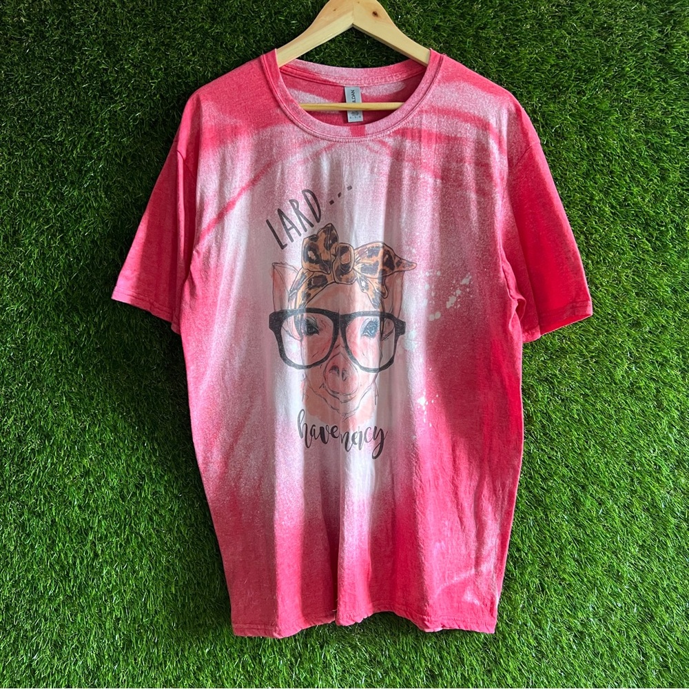 Funny T-Shirt Lard Have Mercy Pig Hipster Retro Distressed